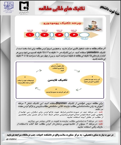 پیام  مشاور  تحصیلی  ویژه ایام  امتحانات( طرح خدا قوت )